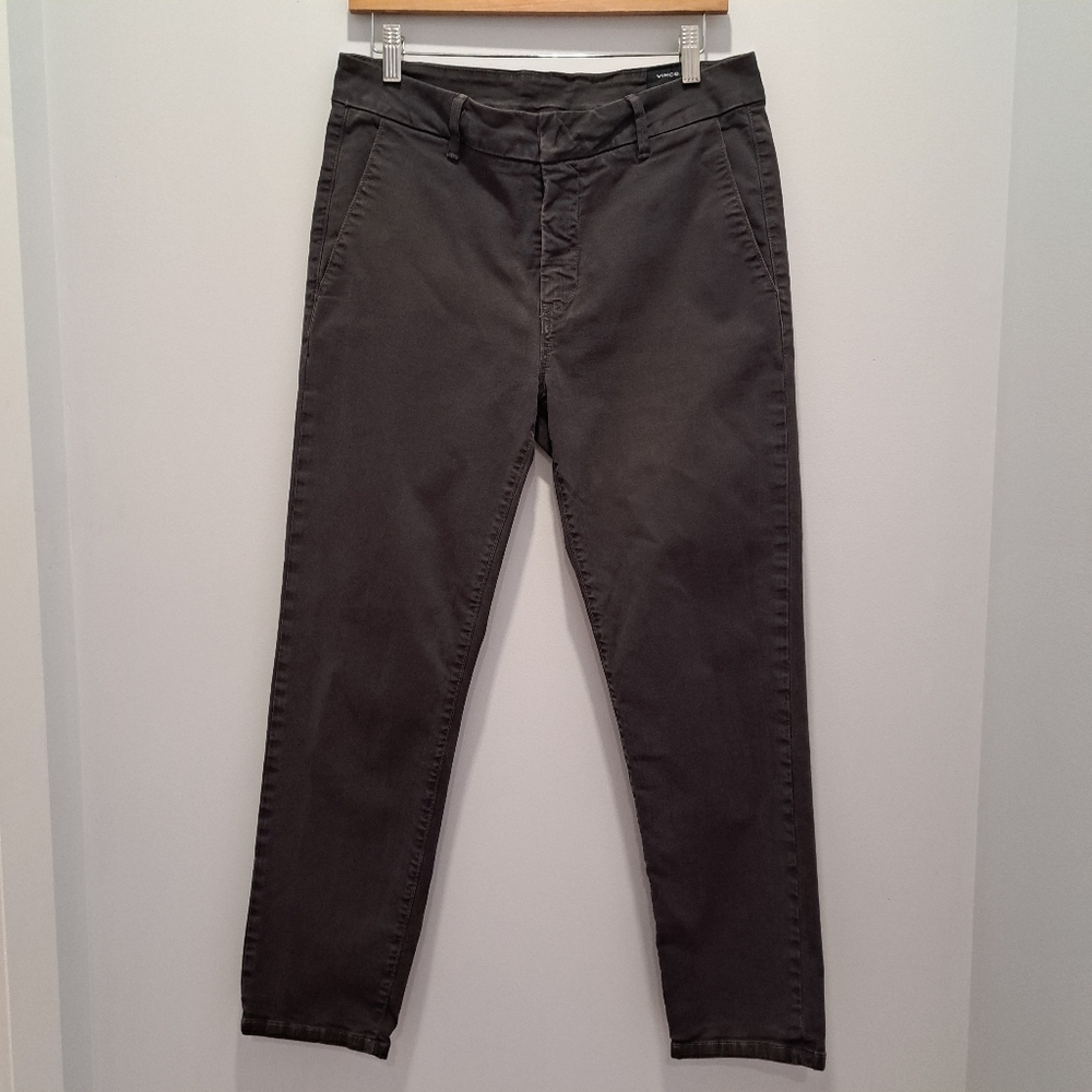 Vince. Charcoal Classic Preppy Quiet Luxury Chino Pants Womens 29